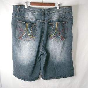 Indigo30 Mens 47x15 Long Baggy Style Jeans Shorts